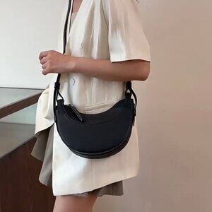 Saddle Bag Women Shoulder Bag Crescent Purse Trend Crossbody Hobo Handbag black